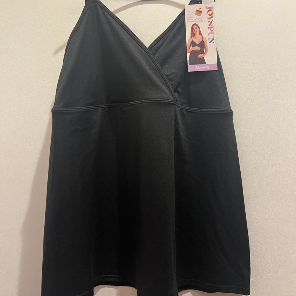 Black Joyspun maternity tank top